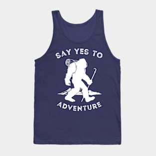 Sasquatch Yes to Adventure - White Tank Top